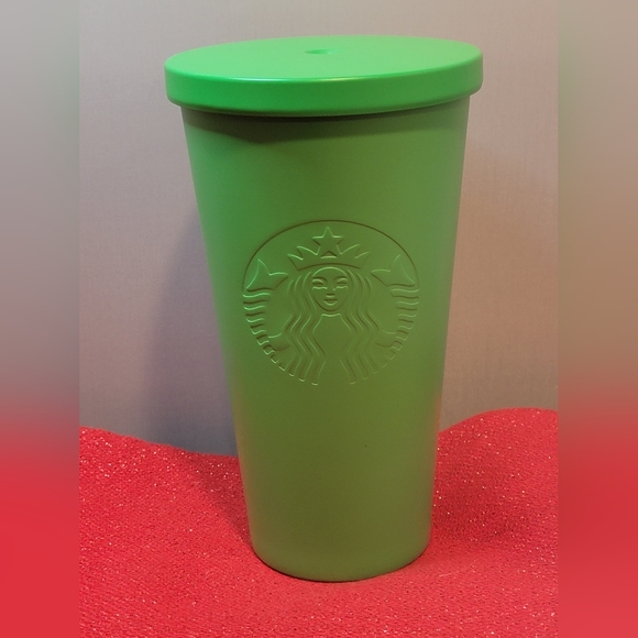 Starbucks Coffee 16 oz. 2016 Green Matte Metal Travel Tumbler Cup Cold Drink - Picture 1 of 8